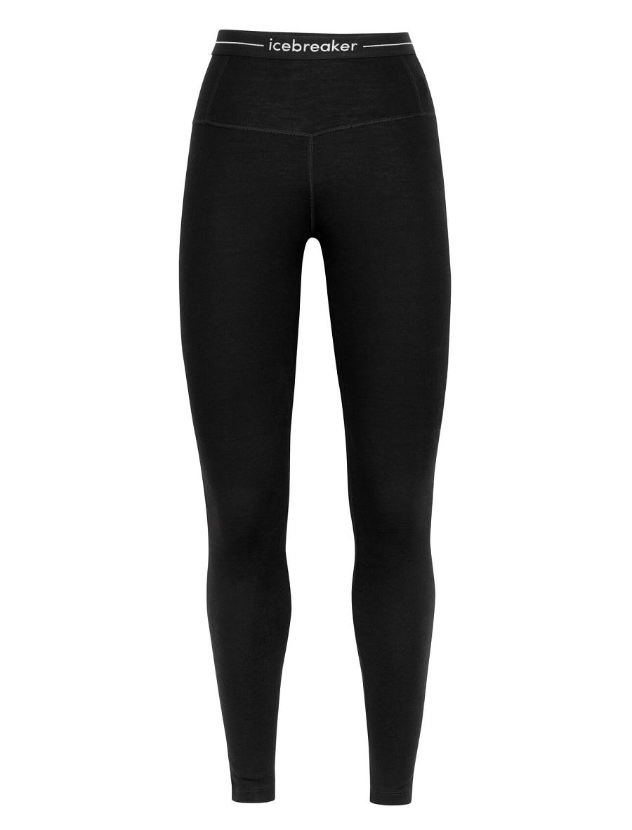 Icebreaker Merino 260 Tech High Rise Leggings Női Base Layers Fekete | HU 1852EBCX